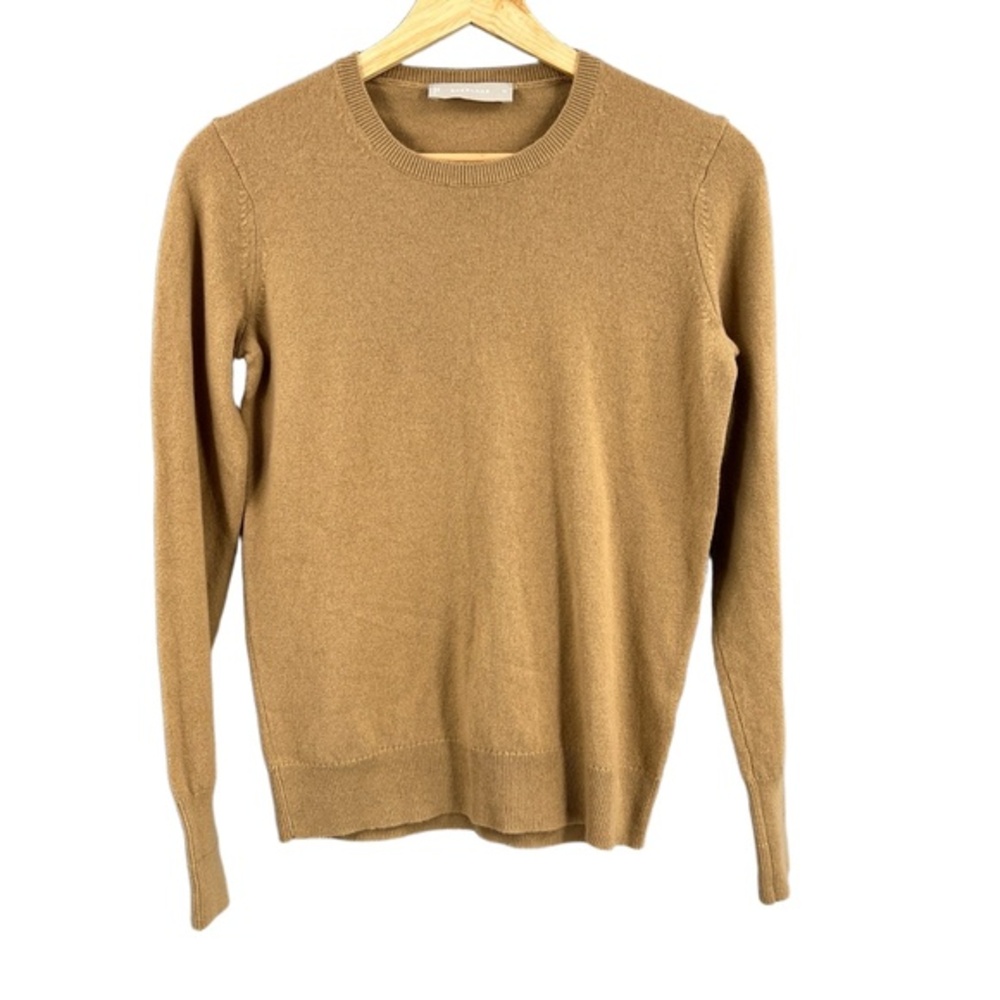 Everlane 100% Cashmere Crewneck Sweater Camel Brown Womens Size XS‎